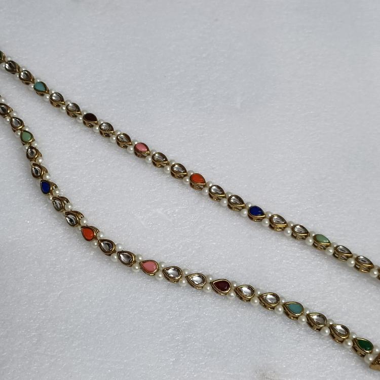 Meenakari  Kundan Anklet -2