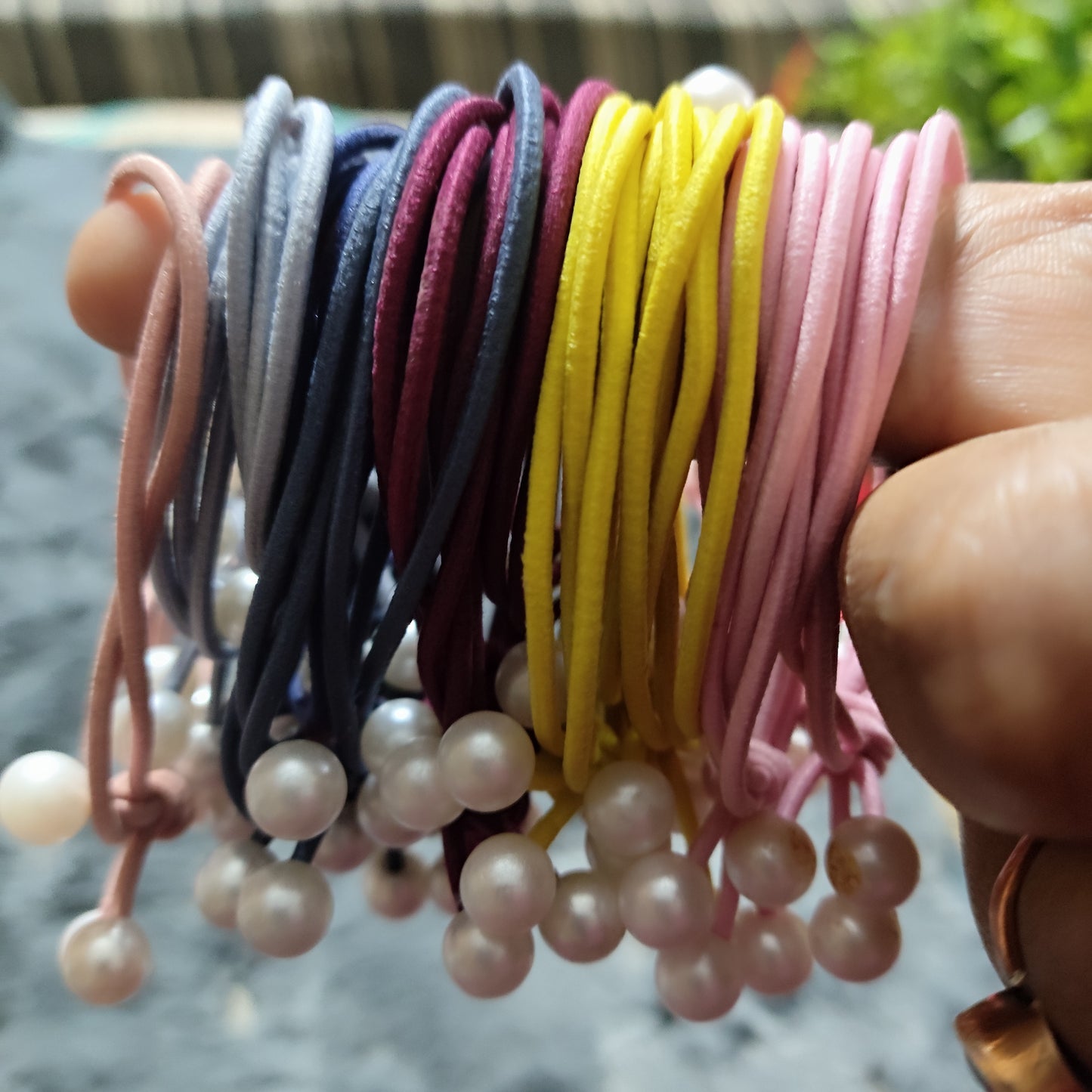 Royal Pearl Ponytail Holders (Pack of 6)
