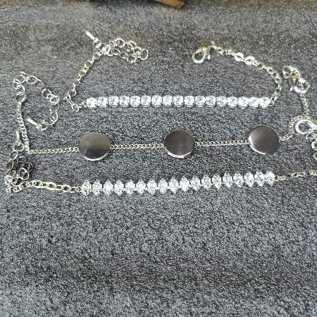Twinkling Trio Trendy Korean  Bracelets (3 Pcs Set)