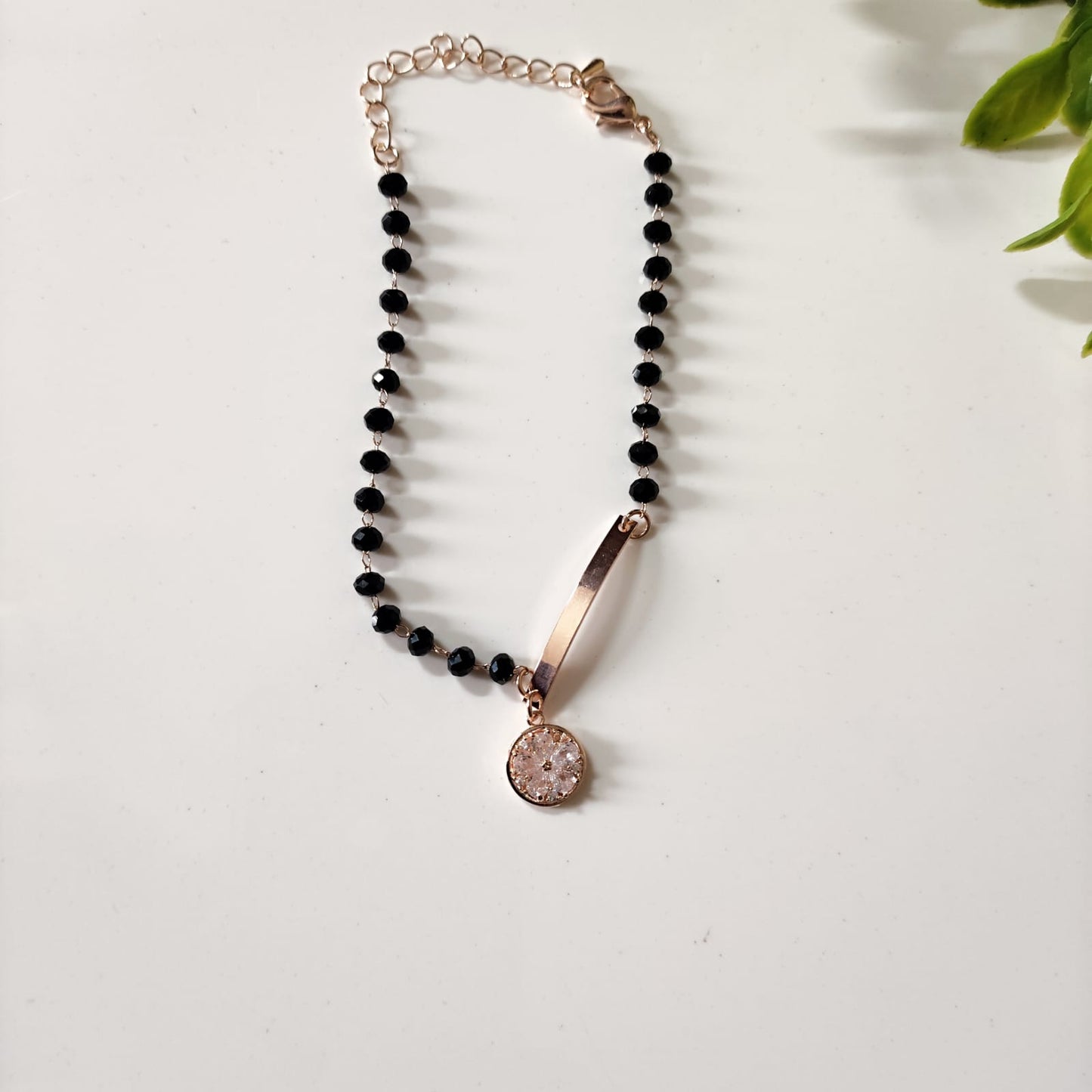 Rose Gold Crystal Anklet