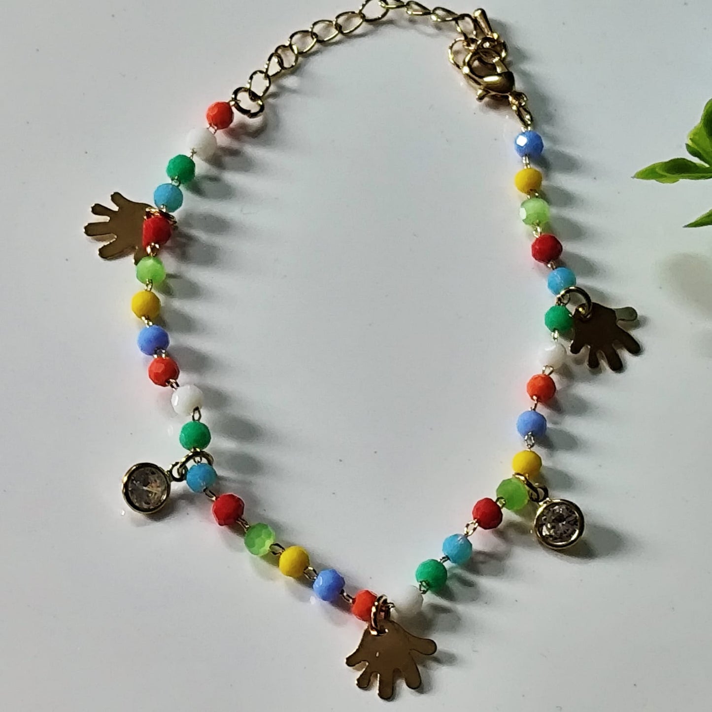 Boho Style Multicolored Golden Anklet