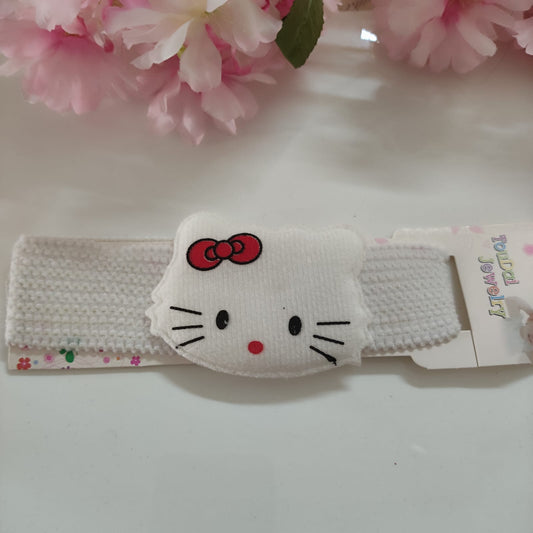 White Kitty Soft Hairband
