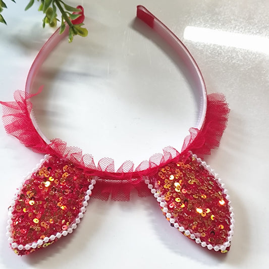 Red Cute Bunny Hair Band
