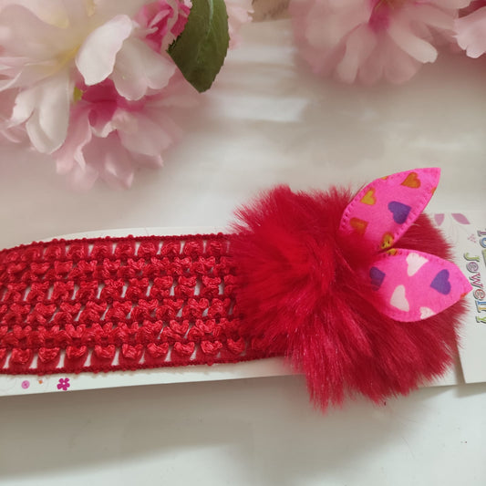 Red Little Furry Soft Hair Band
