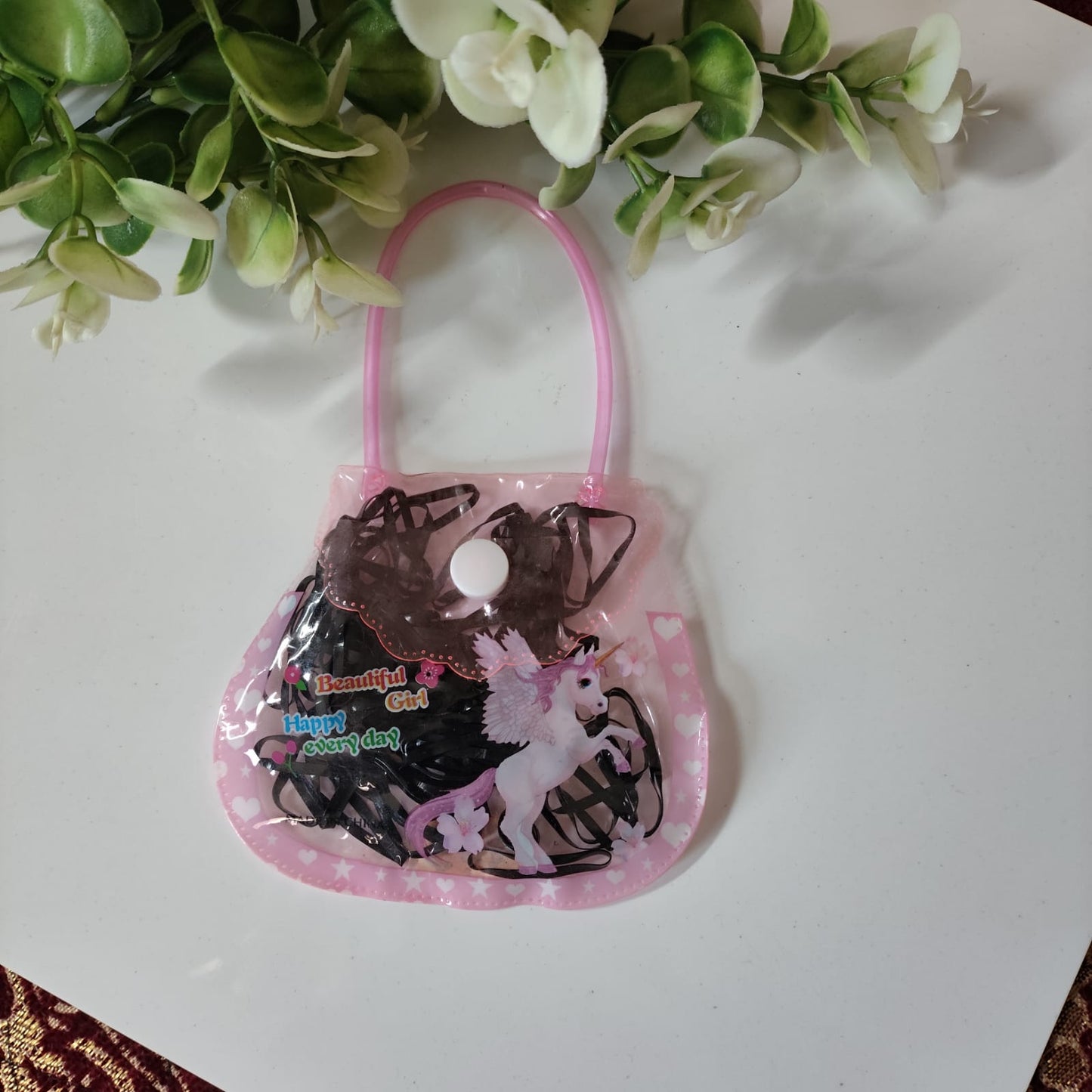 Black Tiny Rubber Band Bag