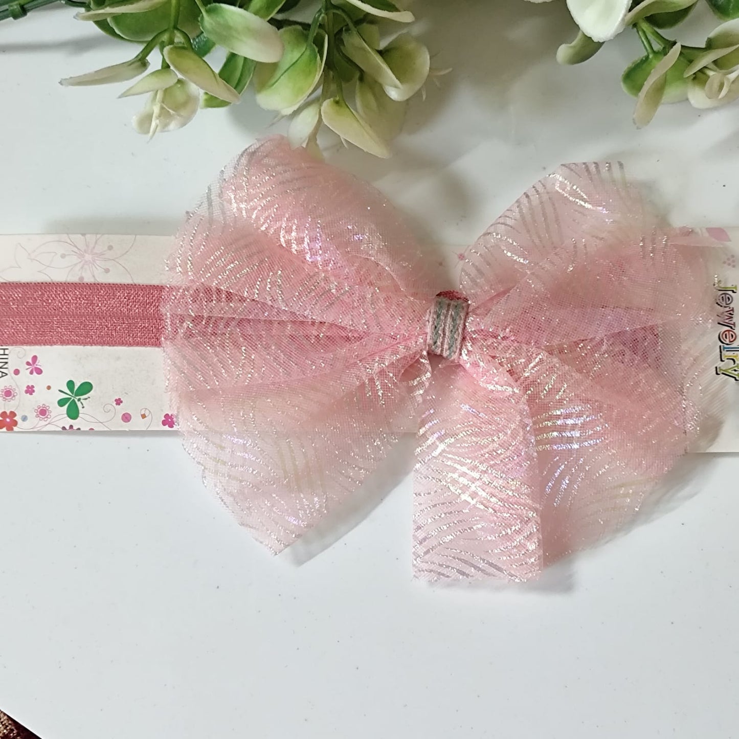 Peach Trendy Bow Headband